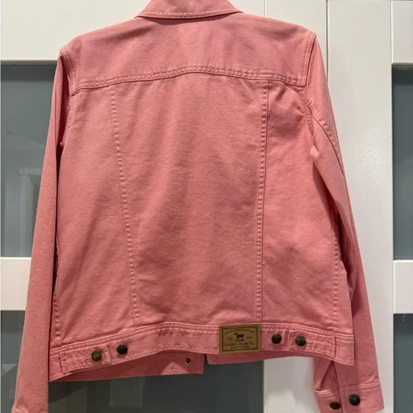 Lauren Ralph Lauren Pink Coral Jean Jacket size Medium - Picture 7 of 7
